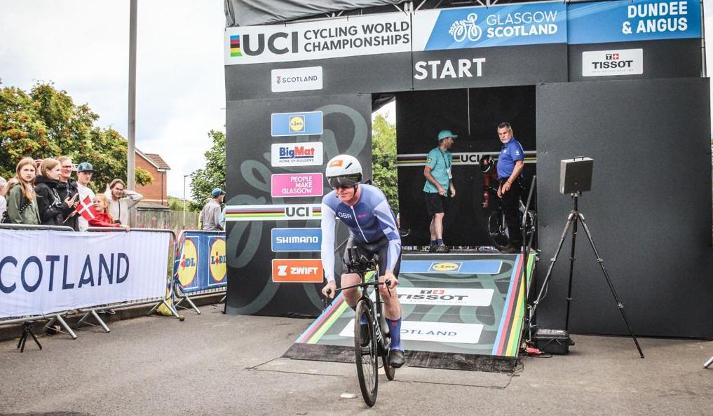 Grant McKay starting UCI time trial