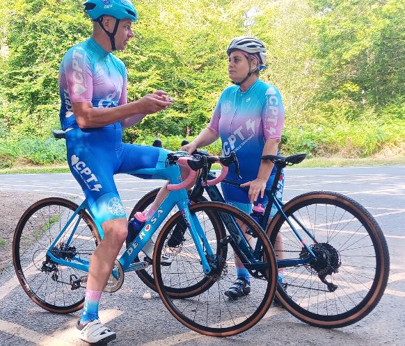 CPT Cycle coaching Richard Rollinson and Debbie Gunson